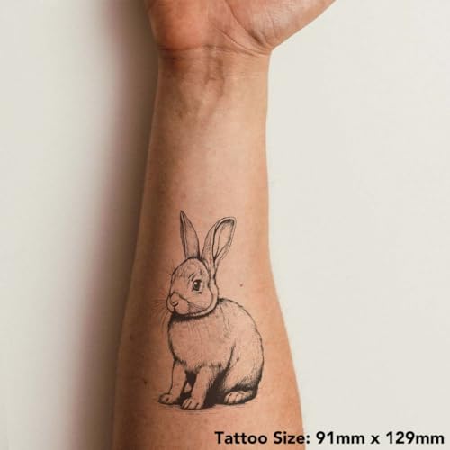 Azeeda 'Rabbit' Temporary Tattoo - Water Resistant, Skin-Safe, Non-Toxic Transfer (TO00062051)