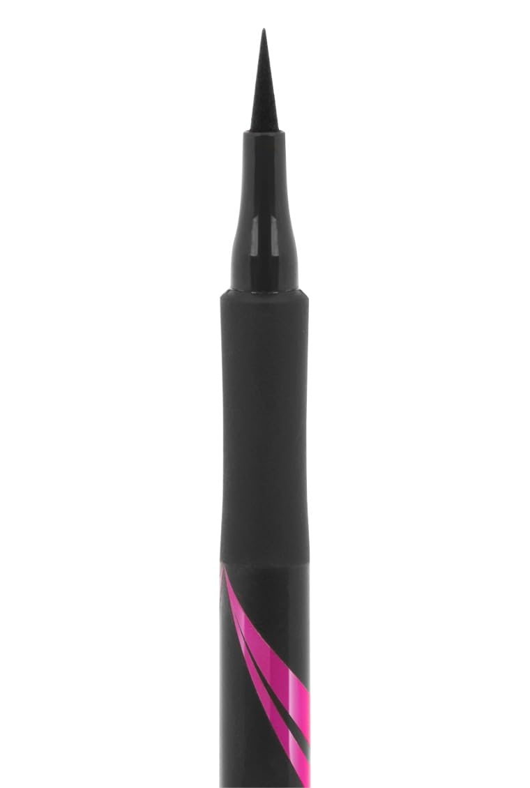 Maybelline Eye Liner, Hyper Precise Black Liquid Eye Liner, Ultra-Thin Defining Felt Tip Liner, Quick Drying Liquid Eyeliner, Ink Technology, Maybelline New York, Safe for Sensitive Eyes, Matte Black