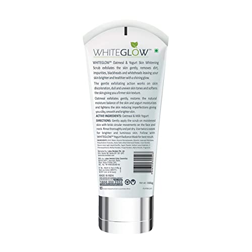 Lotus Herbals WhiteGlow Oatmeal and Yogurt Skin Whitening Scrub, 100g