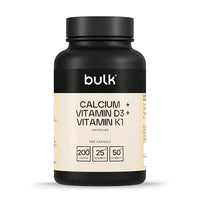 Bulk Calcium, Vitamin D3 and Vitamin K1 Capsules, Pack of 270