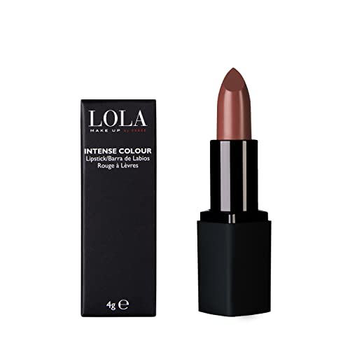 Lola Make-Up Intense Colour Lipstick, Rich Pigmentation, Long Lasting, Enriched With Hyaluronic Acid, Vitamins And Mango Butter, Vegan No. 012 Mocca