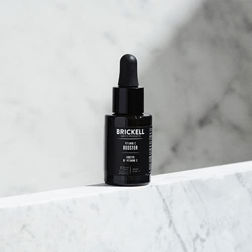 Brickell Men's Products Brickell Men’s Vitamin C Booster Serum for Men, Natural and Organic Vitamin C Booster for Face to Ramp Up Collagen Production, Fight Wrinkles and Aging (Unscented, 15 mL)