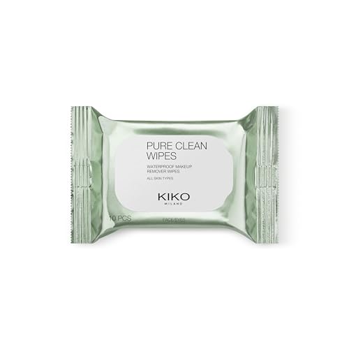 KIKO Milano Pure Clean Wipes Mini, Mini Make-Up Remover Wipes For The Face, Eyes And Lips