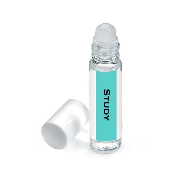 Simply Essential Study Aromatherapy Pulse Point Roller Ball Oil with Juniperberry, Rosemary & Clary Sage 10ml roll on