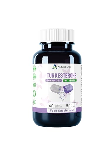 ALZURO LABS Alzuro Labs Turkesterone 10,000mg | 20:1 Extract (500mg) | 60 Vegan Capsules | High Strength | 3rd Party Lab Tested | GMP