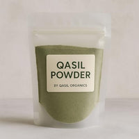 Organic Qasil Powder Natural Somali Face and Hair Cleanser for All Skin Types, Brightening, Exfoliating, Hydrating, and Detoxifying by Qasil Organics (150g)