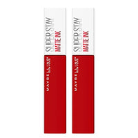2x Maybelline New York SuperStay Matte Ink Lip Tint Liquid Lipstick Color 340 Exhilarator