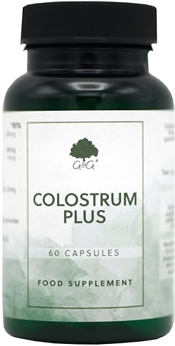 Colostrum Plus | Bovine Colostrum from Grass-fed Cows | min 30% IgG Level | 60 Capsules | G&G Vitamins