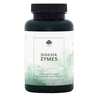 Digesta Zymes - Digestive Enzyme Supplement - Lipase, Protease, Trypsin, Ginger Root, Bromelain - 120 Vegetarian Capsules - Non-GMO, Made in the UK - G&G Vitamins