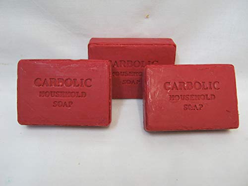 Genware 3 x Falcon Traditional Household Red Carbolic Soap 125g by Falcon