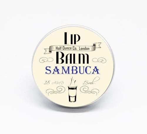 Sambuca Liqueur Lip Balm – Sweet Aniseed Flavour, Richly Nourishing Balm for Soft, Smooth Lips from Half Ounce Cosmetics