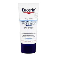 Eucerin Dry Skin Replenishing Face Cream Night 5% Urea with Lactate (Pack of 3)