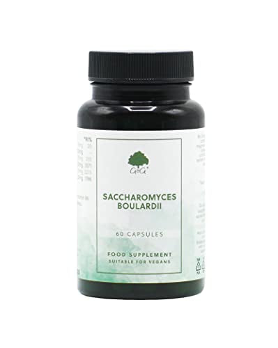 Saccharomyces Boulardii Supplement | Live Bacteria Supplement | 8 Billion Viable Organisms per Capsule | 60 Vegan Capsules | G&G Vitamins