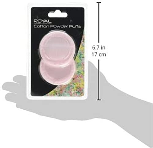 ROYAL Royal Functionality Cotton Powder Puffs, 2-Piece