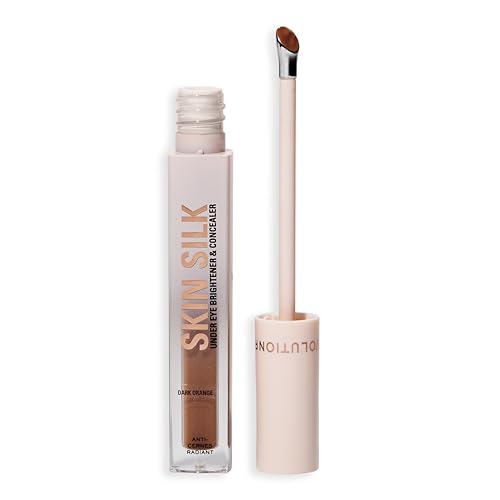 Revolution Beauty London Revolution, Skin Silk Radiant Serum Under Eye Brightener, Hydrates & Smooths Under Eye with Hyaluronic Acid & Squalane, Vegan & Cruelty-Free, Dark Orange, 4ml
