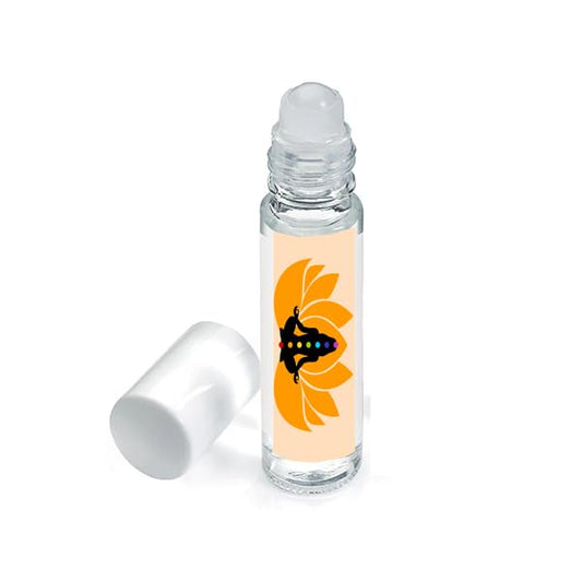 Simply Essential Sacral Chakra Pulse Point Roller Ball Oil with Lavender, Geranium, Clary Sage and Ylang Ylang 10ml Roll on Blend