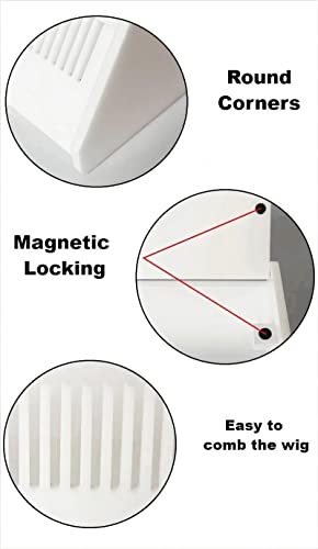 zalati Hair Extension Hanger Wig Holder Wall Mount with 2pcs Sucker for Display Stand Storage Washing, Styling, Combing and Drying - Clear