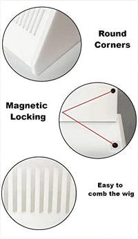 zalati Hair Extension Hanger Wig Holder Wall Mount with 2pcs Sucker for Display Stand Storage Washing, Styling, Combing and Drying - Clear