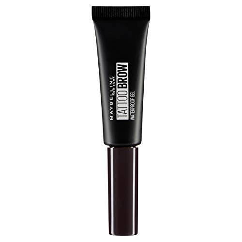 Maybelline New York Eyebrow Gel, Tattoo Brow Waterproof Eyebrow Gel, No. 08 Black, 5 ml