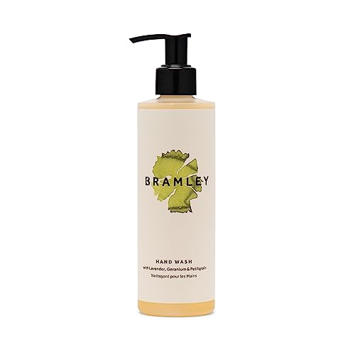 Bramley Products BRAMLEY Hand Wash, 250ml | Lavender, Geranium & Petitgrain Essential Oils | Natural Hand Wash with 100% Natural Fragance | Vegan and Cruelty Free