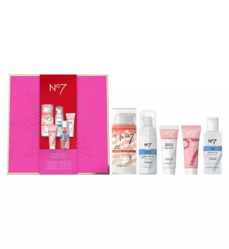 Boots No7 The Skincare Essentials Gift set + Free Merry Xmas 3D Key Rings - XMAS Gift Set, Birthday Present