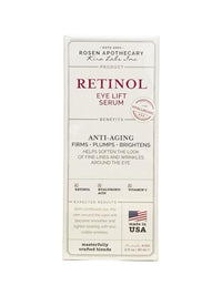 Rosen Apothecary Retinol - Eye Lift Serum with Hyaluronic - Anti-Aging & Firms & Plumps & Brightens | 60mL [Super Size]