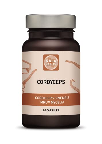 KALA HEALTH Kala Health - Pure Cordyceps Sinensis 740mg Vegetarian Capsules - The Natural Mushroom for Increased Vitality, Endurance and Stamina