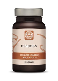 KALA HEALTH Kala Health - Pure Cordyceps Sinensis 740mg Vegetarian Capsules - The Natural Mushroom for Increased Vitality, Endurance and Stamina