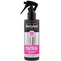 Jerome Russell BStyled Heat Protect Sleek Primer – Heat Protection Spray Up to 230°C | Anti-Frizz, Anti-Humidity & Bond Building Hair Care | Lightweight Vegan Formula for Smooth Hair | 200ml