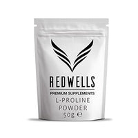 L-Proline Powder REDWELLS Collagen Production No Additives GMO Free - 50g Pack