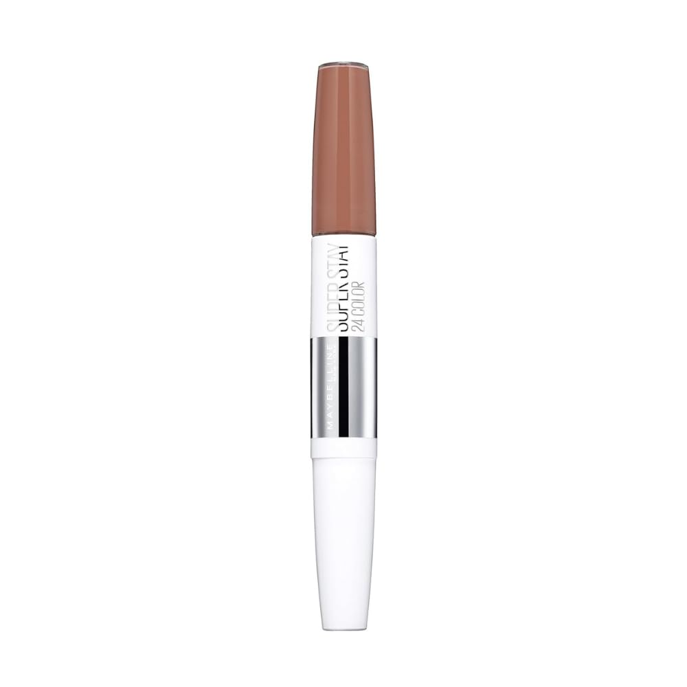 Maybelline Lipstick, SuperStay 24H Liquid Lipstick – Dual-Ended Long-Lasting Color & Moisturizing Lip Balm – Non-Drying, Transfer-Proof, Upto 24Hour Dual Ended Lipstick, Shade: 611 Crème Caramel