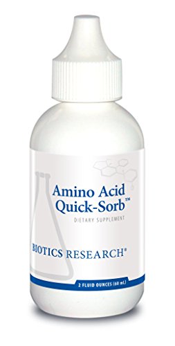 Biotics Research Amino Acid Quick Sorb Liquid Formula, Highly Absorbed, Glycine, L Alanine, L Arginine HCl, L Lysine HCl, L Proline, L Histidine HCl, L Serine, L Threonine, L Valine 2 Fluid Ounces