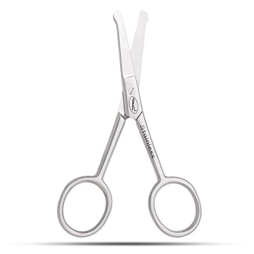 Fine Lines Baby Nail Scissors – Kids Finger Nails Clipper and Toenail Cutter – Newborn Essentials – Rounded Ends for Safety – Can be used for Grooming Cuticles & Trimming Hair