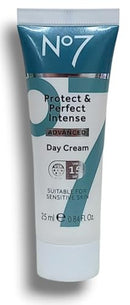 No 7 | Protect & Perfect Intense Advanced Day Cream | Suitable For Sensitive Skin | UVA - Ultra + SPF 15 | 25mL[Travel Size]