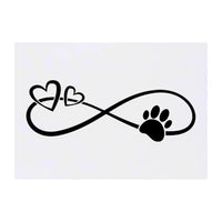 Azeeda 'Infinity Hearts & Paw' Temporary Tattoo - Water Resistant, Skin-Safe, Non-Toxic Transfer (TO00046462)