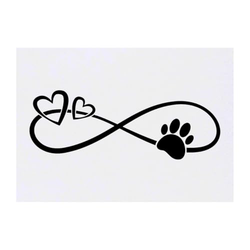 Azeeda 'Infinity Hearts & Paw' Temporary Tattoo - Water Resistant, Skin-Safe, Non-Toxic Transfer (TO00046462)