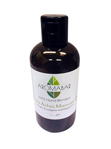 Aromabar Muscle Aches & Pains Massage Oil 125ml Pre-Blended 100% Natural Ingredients