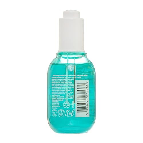 Sol Beauty Dry Body Oil Coconut Scent with Coconut Oil, Argan Oil & Vitamin E, Helps Smooth and Soften Skin, Vegan Friendly Light Moisturiser 2 x 45ml