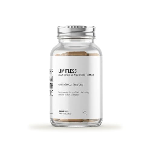 THE REAL HEALTH STORE TRHS Limitless - Brain Boosting Nootropic Formula - 90 Capsules | Enhance Focus, Memory, Clarity & Mental Performance | Supports Brain Health, Mood, Sleep