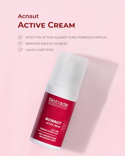 BIOTRADE ACNE OUT Acnaut Active Cream For Oily and Blemish Prone Skin, Clears Breakouts, Prevents from Comedones, Regulates Oiliness