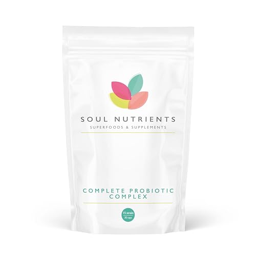Soul Nutrients Bio Culture Probiotics Complex - 40 Billion CFU 15 Active Bacteria Strain-30 Capsules- Best Probiotic Supplement- Gut Health- Leaky Gut- Amazing Gut Health- Adult Stocking Filler