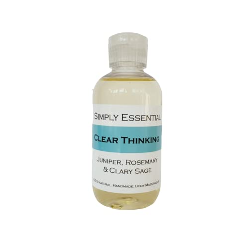 Simply Essential Clear Thinking Massage Oil with Juniperberry, Rosemary & Clary Sage 100ml