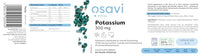 Osavi Potassium, 300mg - 90 Vegan caps