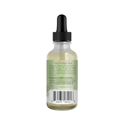 Mielle Organics Mielle Rosemary Mint Light Scalp & Hair Strengthening Oil, 2 Ounce