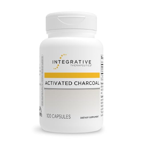 Integrative Therapeutics Activated Charcoal - Digestive & Gut Health Supplement* - Gastrointestinal Support* - Gluten-Free & Dairy-Free - 100 Capsules (50 Servings)