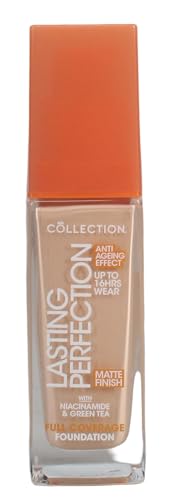 Collection Cosmetics Lasting Perfection Matte Foundation, Full Coverage, Anti-Ageing Effect, 6N Cashew Neutral 27ml