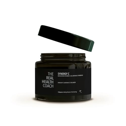 THE REAL HEALTH STORE TRHS Synergy-C Whole Food Vitamin C Blend, High Strength 660mg -150grams | High Strength Natural Immune Support with Flavonoids Polyphenols Antioxidants