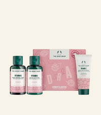 The Body Shop Hydrate Quench Vitamin E Gift Set presents a revitalizing face wash, toner, and day cream, ensuring an indulgent and nourishing skincare experience