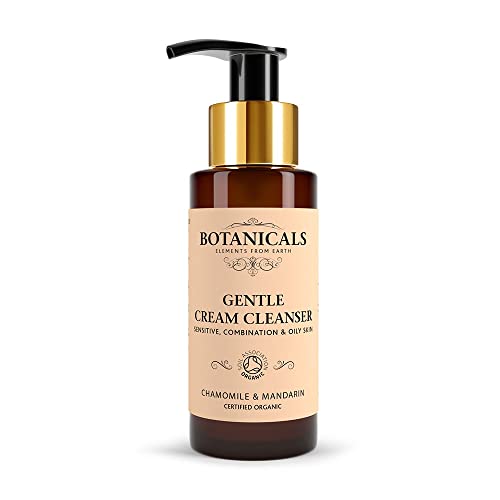Botanicals Gentle Cream Cleanser - 3 in 1 Cleansing, Balancing and Moisturising Makeup Remover, Natural, Vegan & Certified Organic, Mandarin & Chamomile 100ml