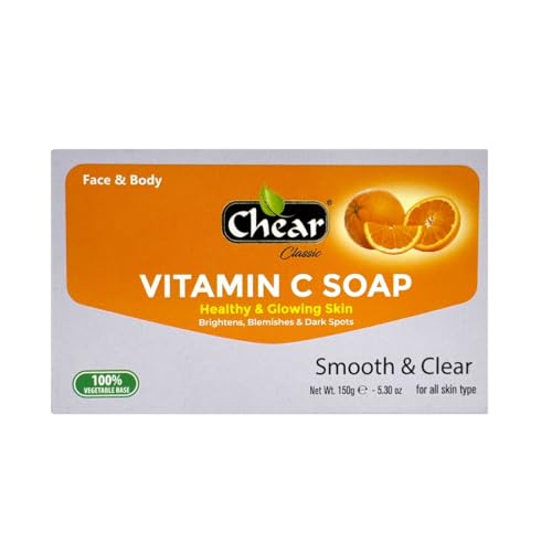 Chear Vitamin C Soap 150g - Face & Body, Smooth & Clear, Healthy & Glowing Skin, Brightening, Blemishes, Dark Spots.
